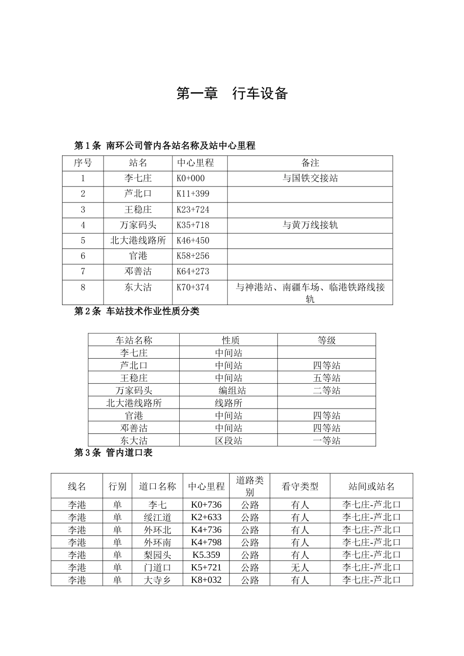 天津南环铁路有限公司行车组织细则_第3页