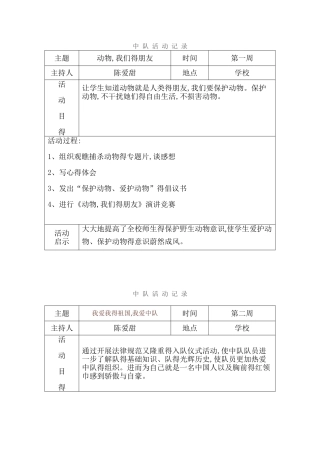 三中队活动记录