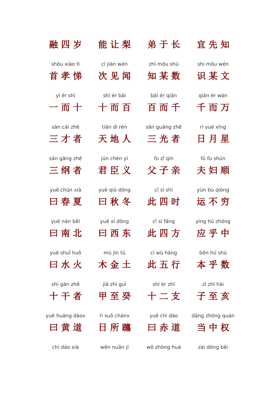 三字经带拼音版_第2页