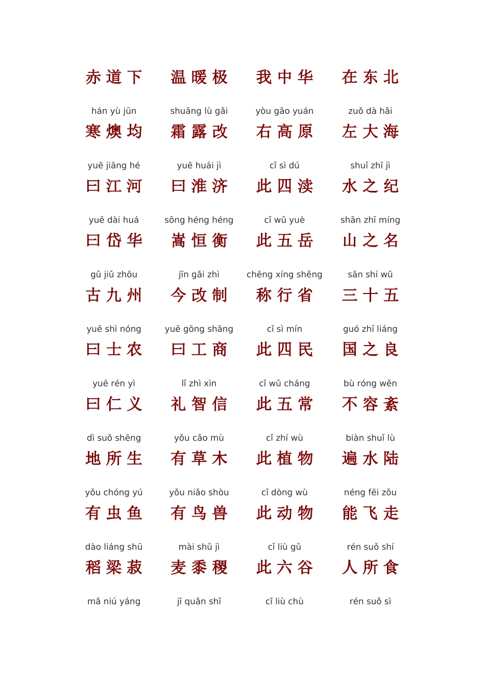 三字经带拼音版_第3页