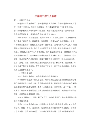 三洋的工作个人总结