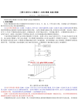 三菱高速计数器应用