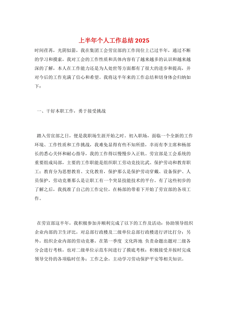 上半年个人工作总结2025_第1页