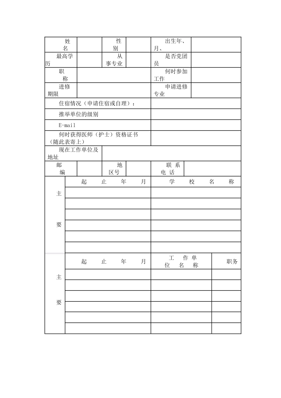 上海九院进修申请表_第2页