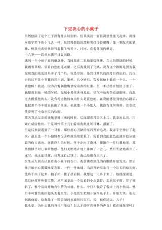 下定决心的小疯子