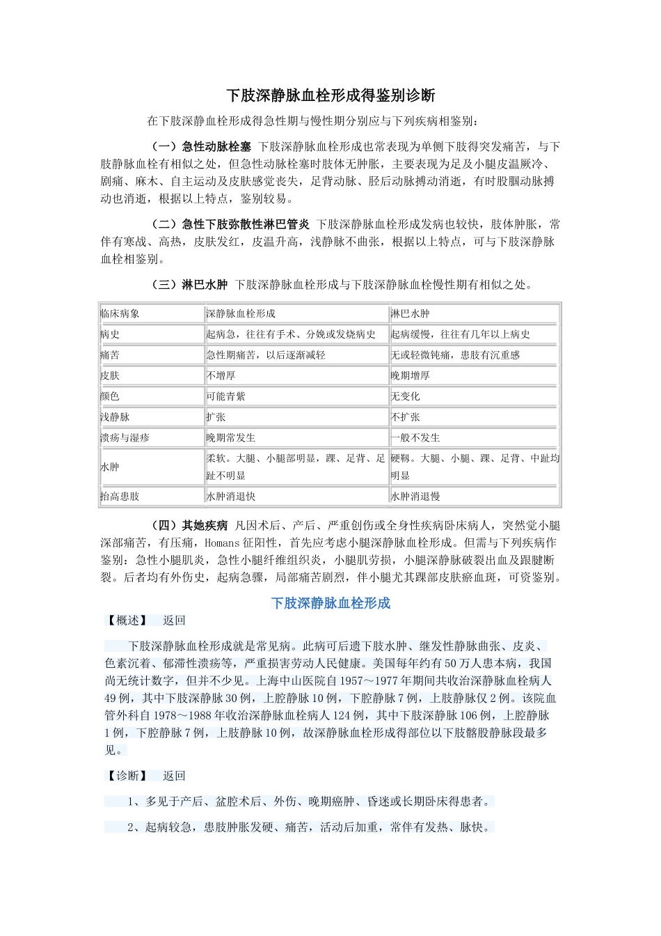 下肢深静脉血栓形成的鉴别诊断_第1页