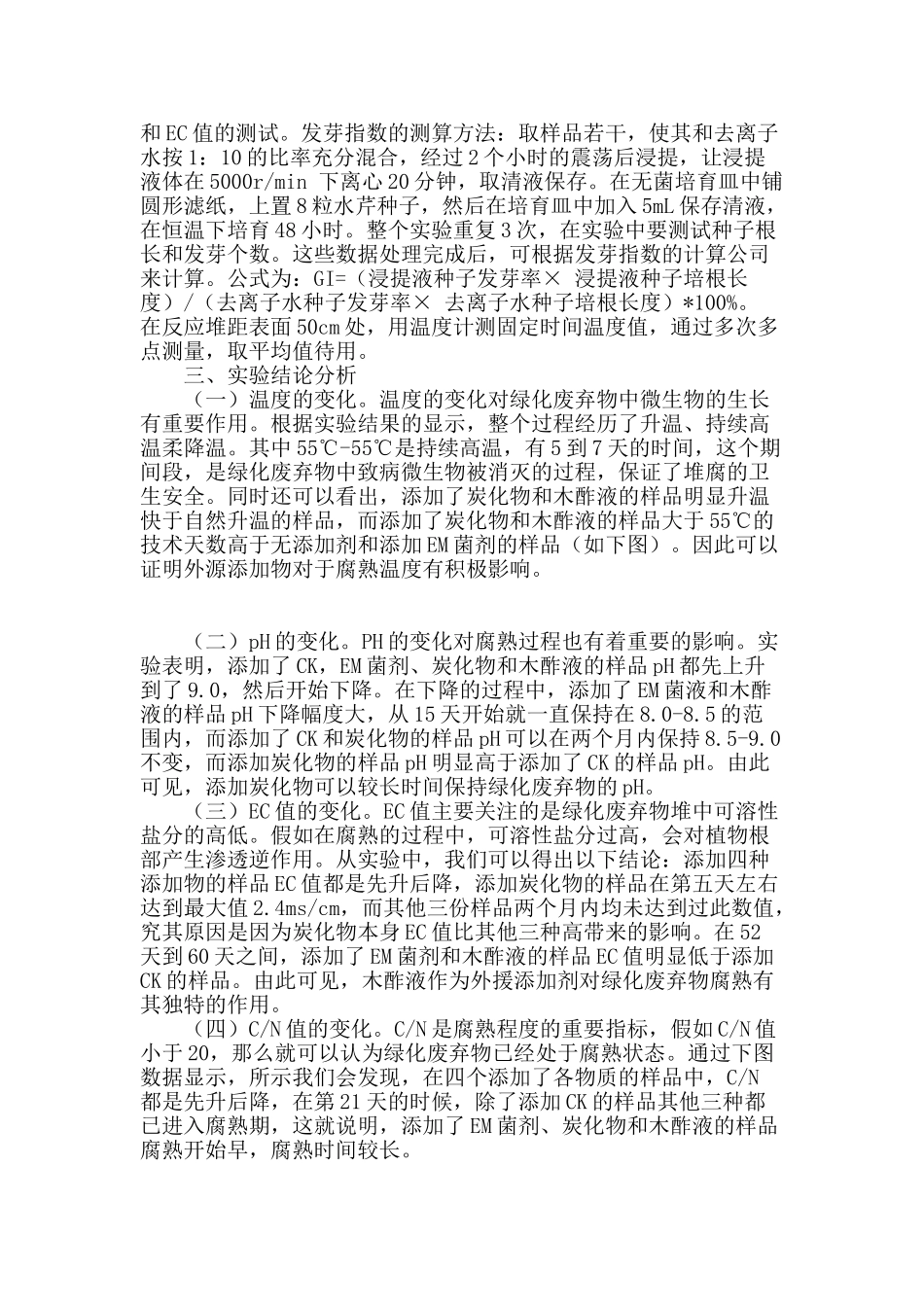 不同外源添加物对园林绿化废弃物腐熟过程的影响_第2页