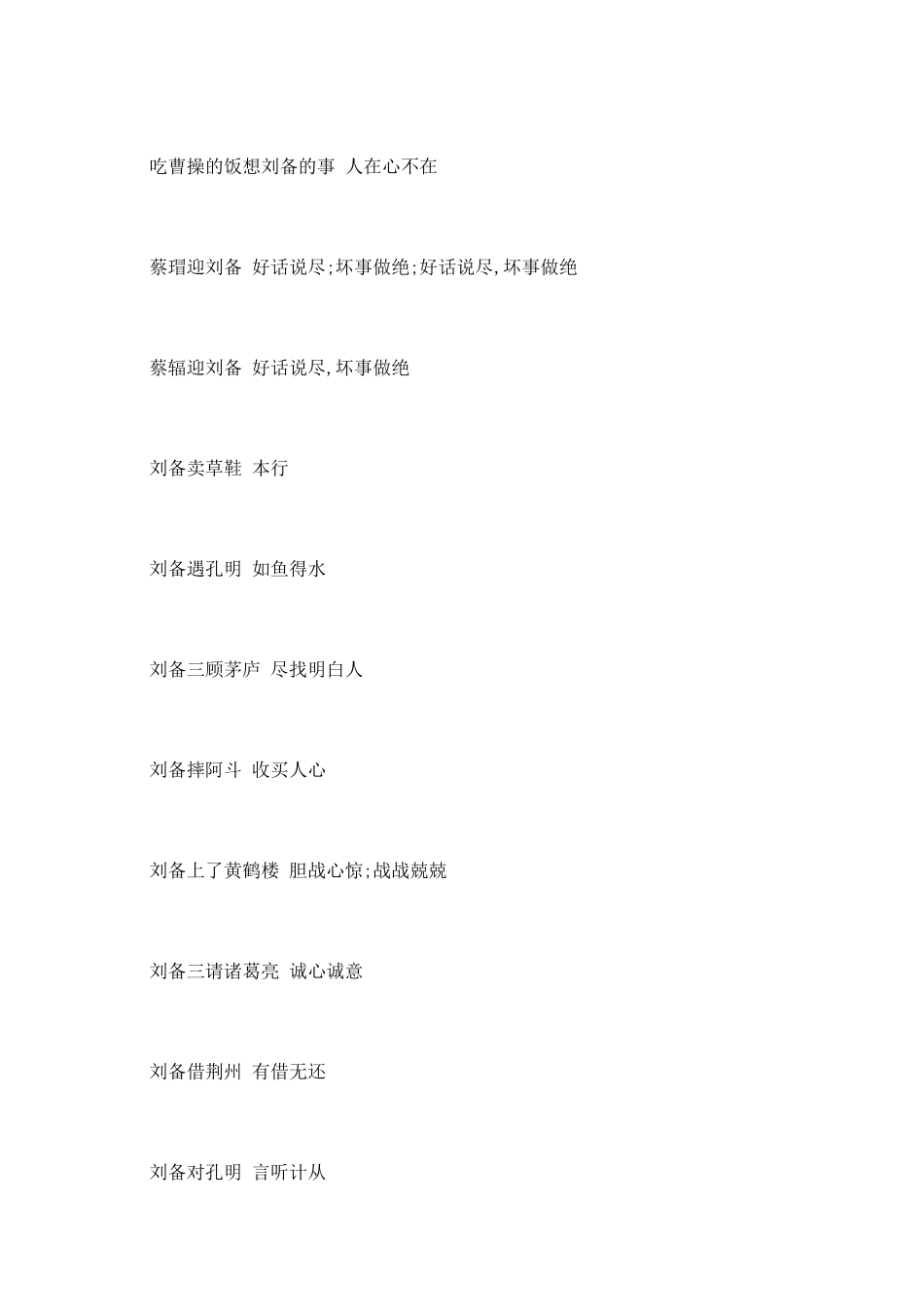 与刘备相关的歇后语集萃_第3页