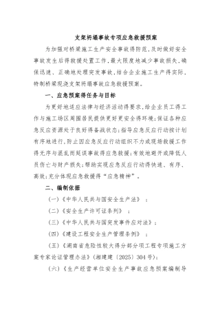 专项应急救援预案