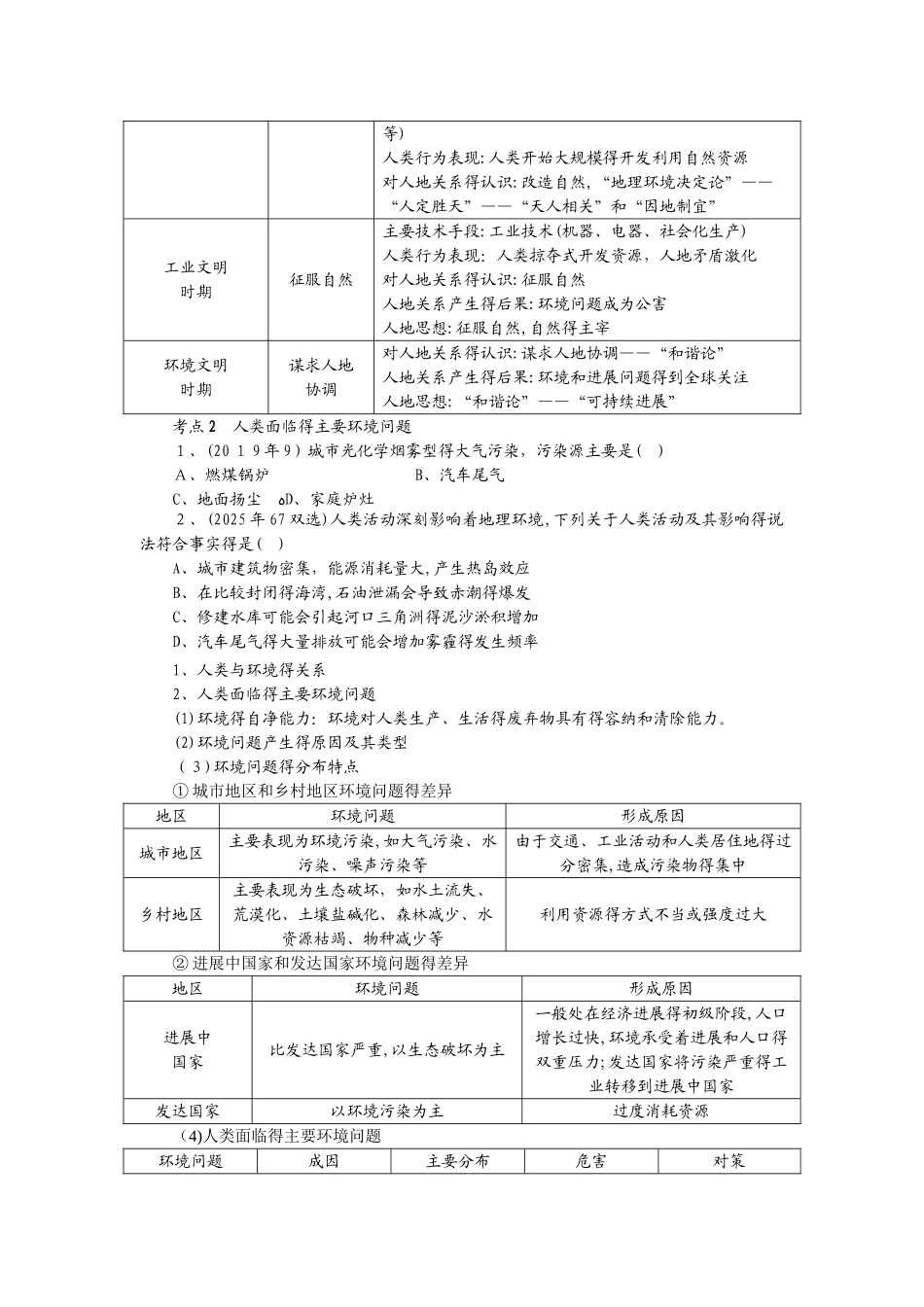 专题十二人类与地理环境的协调发展_第2页