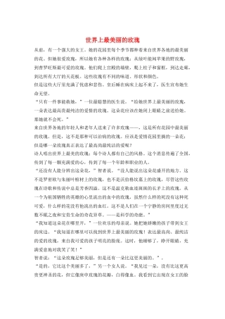 世界上最美丽的玫瑰