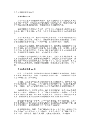 丘吉尔传的读后感300字