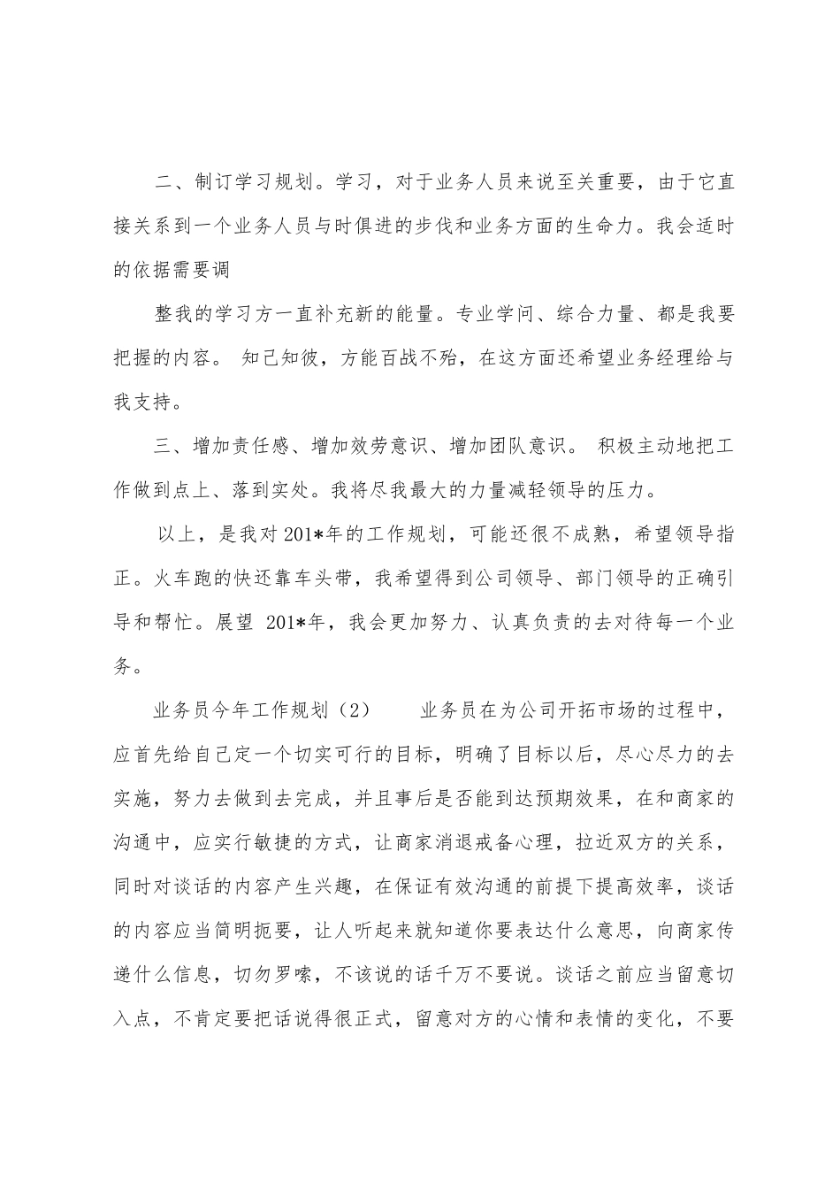 业务员今年工作计划_第3页