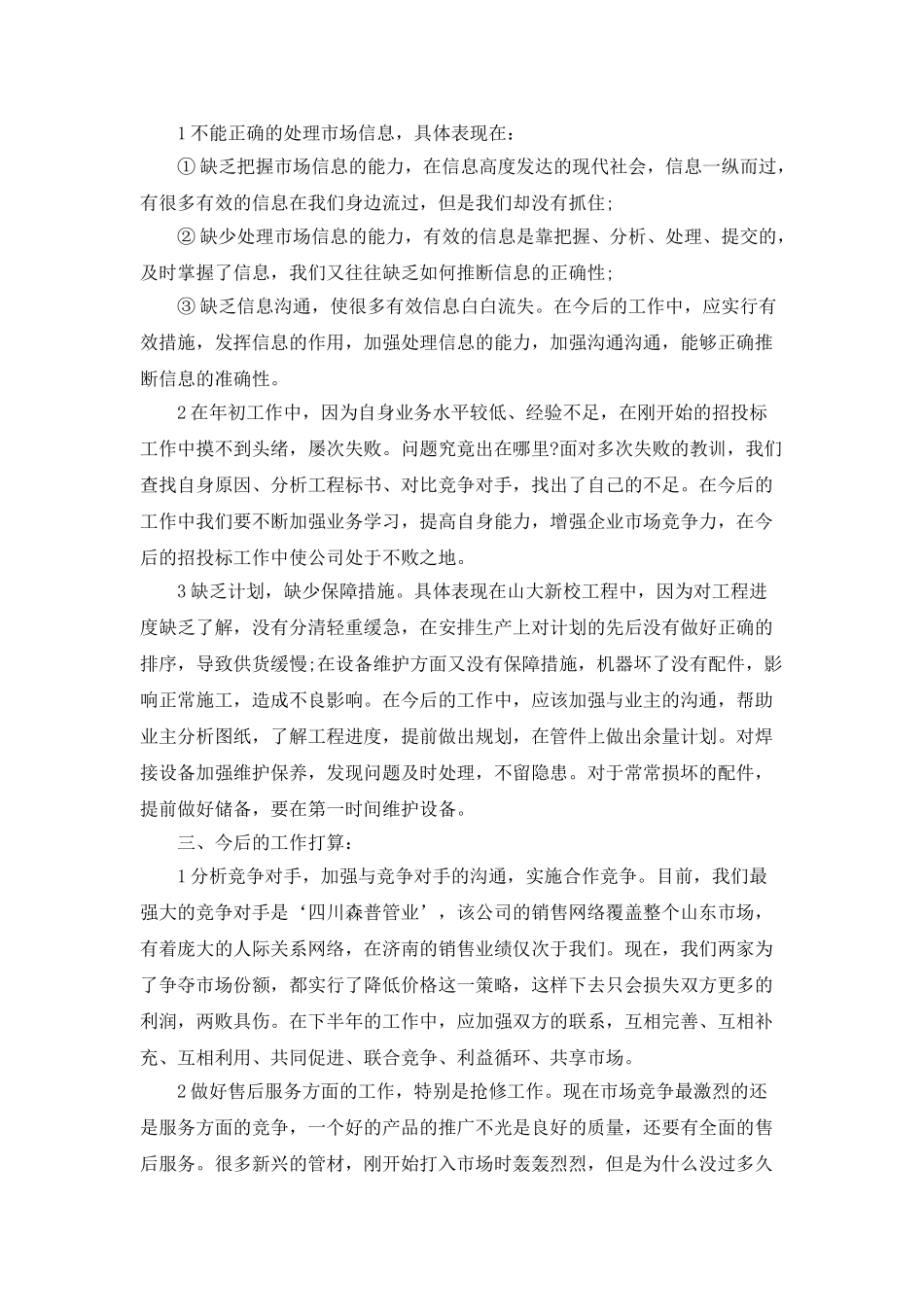 业务员半年总结模板_第2页