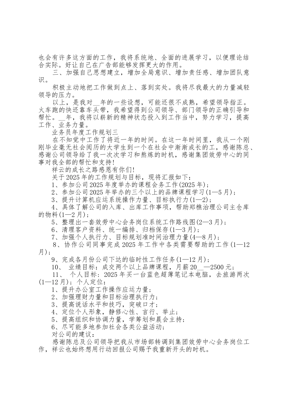 业务员年度工作计划5篇_第3页