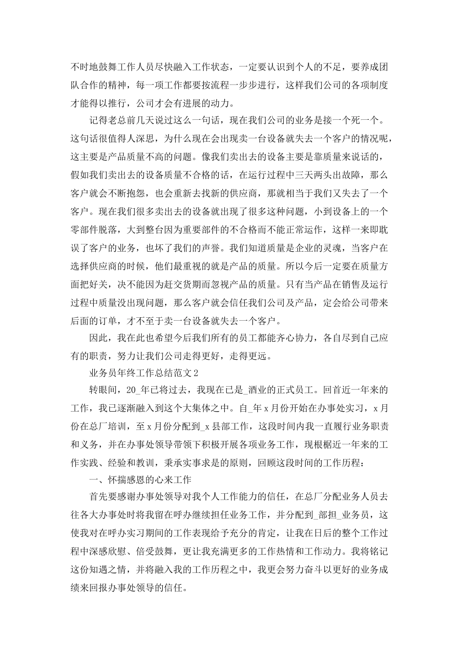业务员年终工作总结范文_第2页