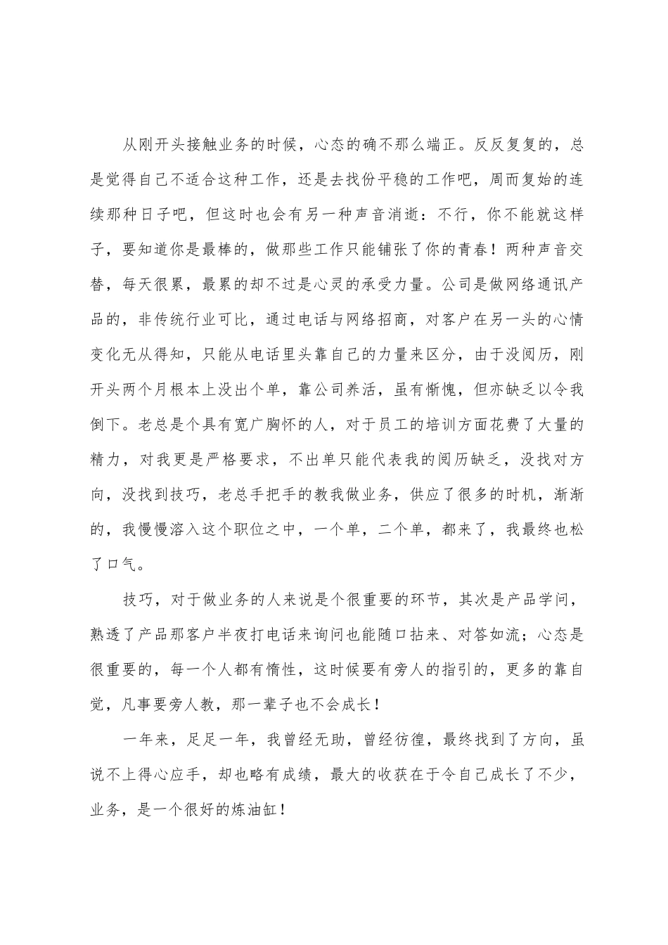 业务员年终工作总结_第2页