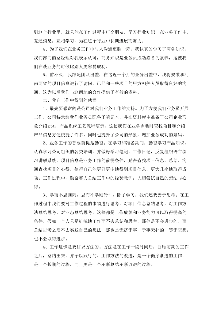 业务员年终总结与工作计划范文_第2页