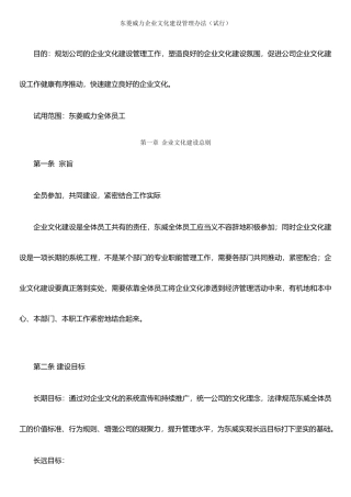 东菱威力企业文化建设管理办法