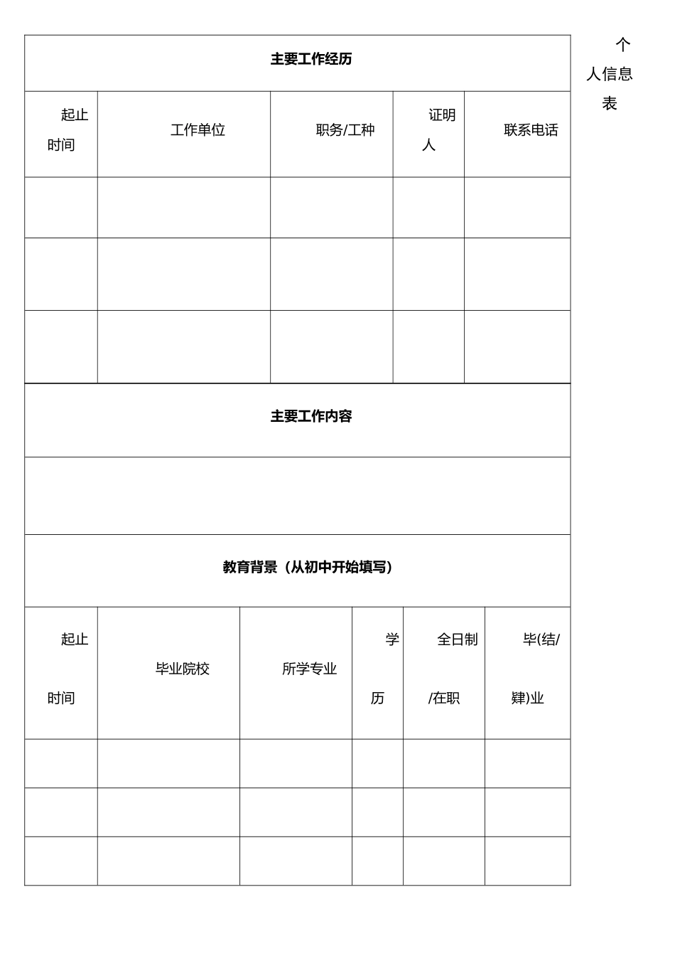 个人信息表-面试填_第3页