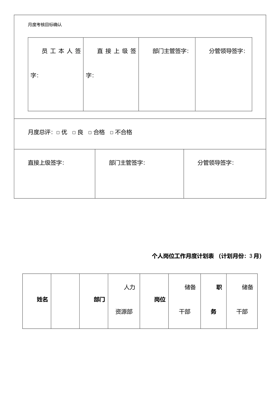 个人岗位绩效考核表-模板_第3页