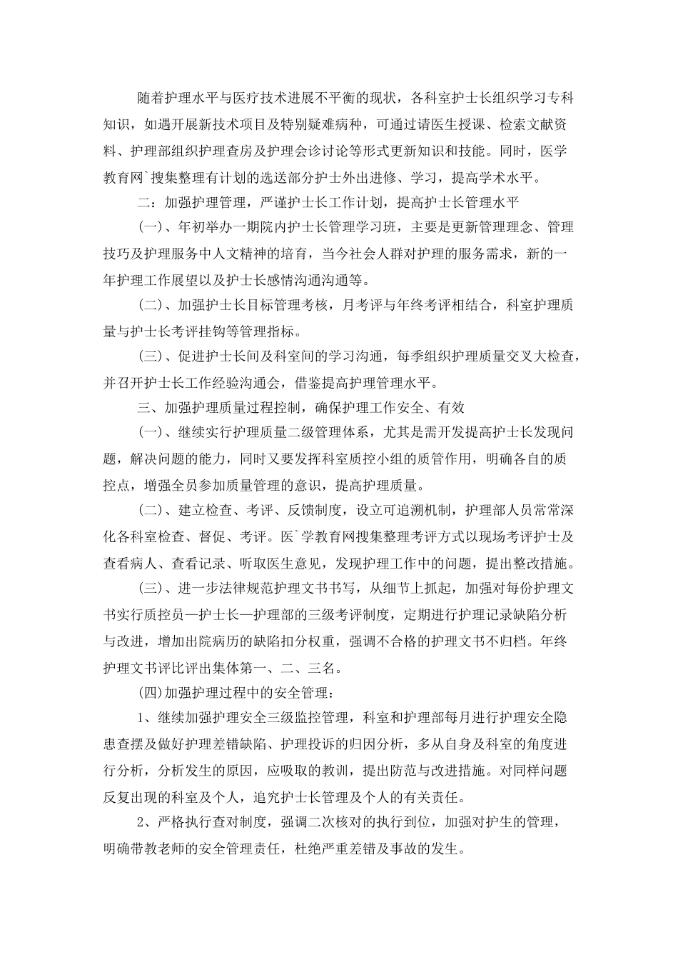 个人护士工作计划_第2页