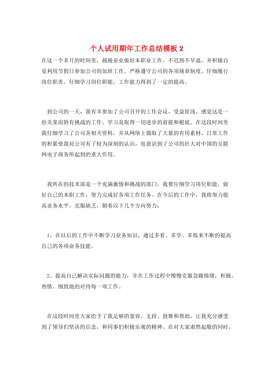 个人试用期年工作总结模板2_第1页