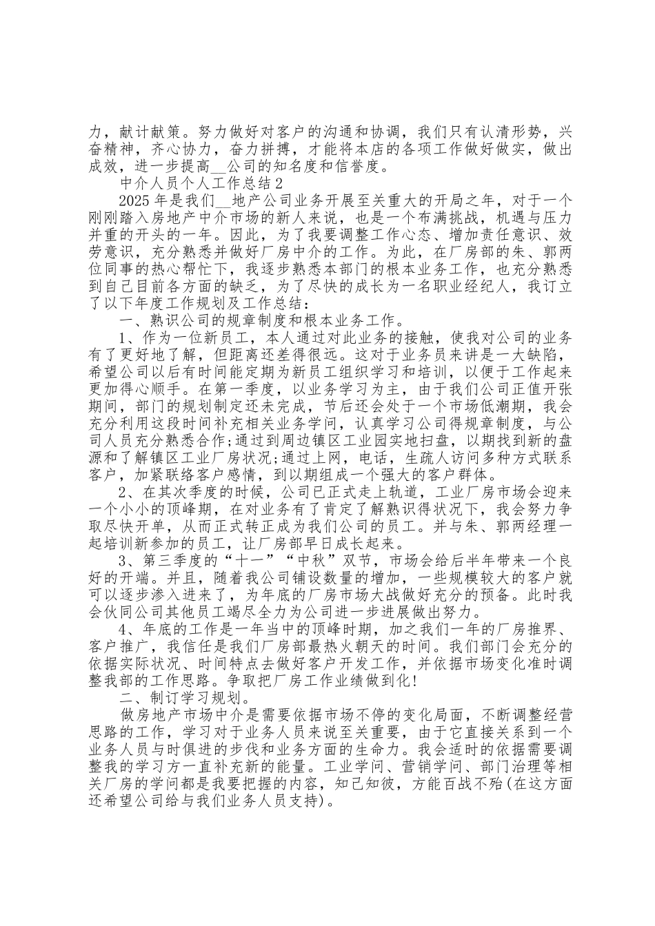 中介人员个人工作总结2025年_第2页