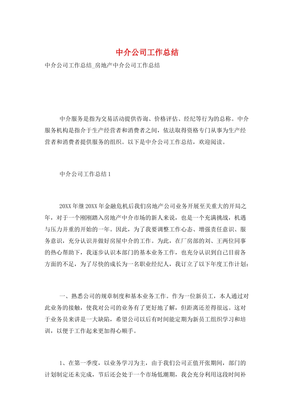 中介公司工作总结_第1页