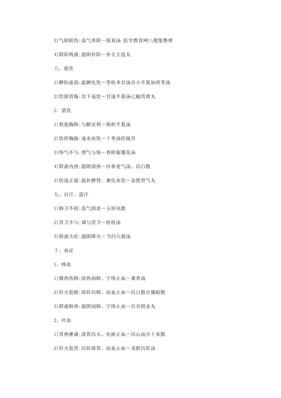 中医内科学精华笔记整理_第3页