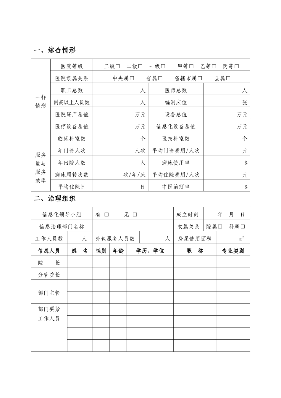 中医医院信息化示范单位申报书编号：序号：_第3页