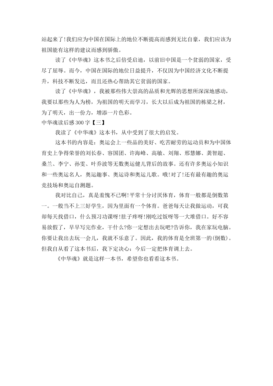 中华魂读后感300字_第2页