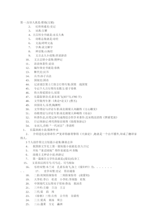 中国古代文化常识汇编