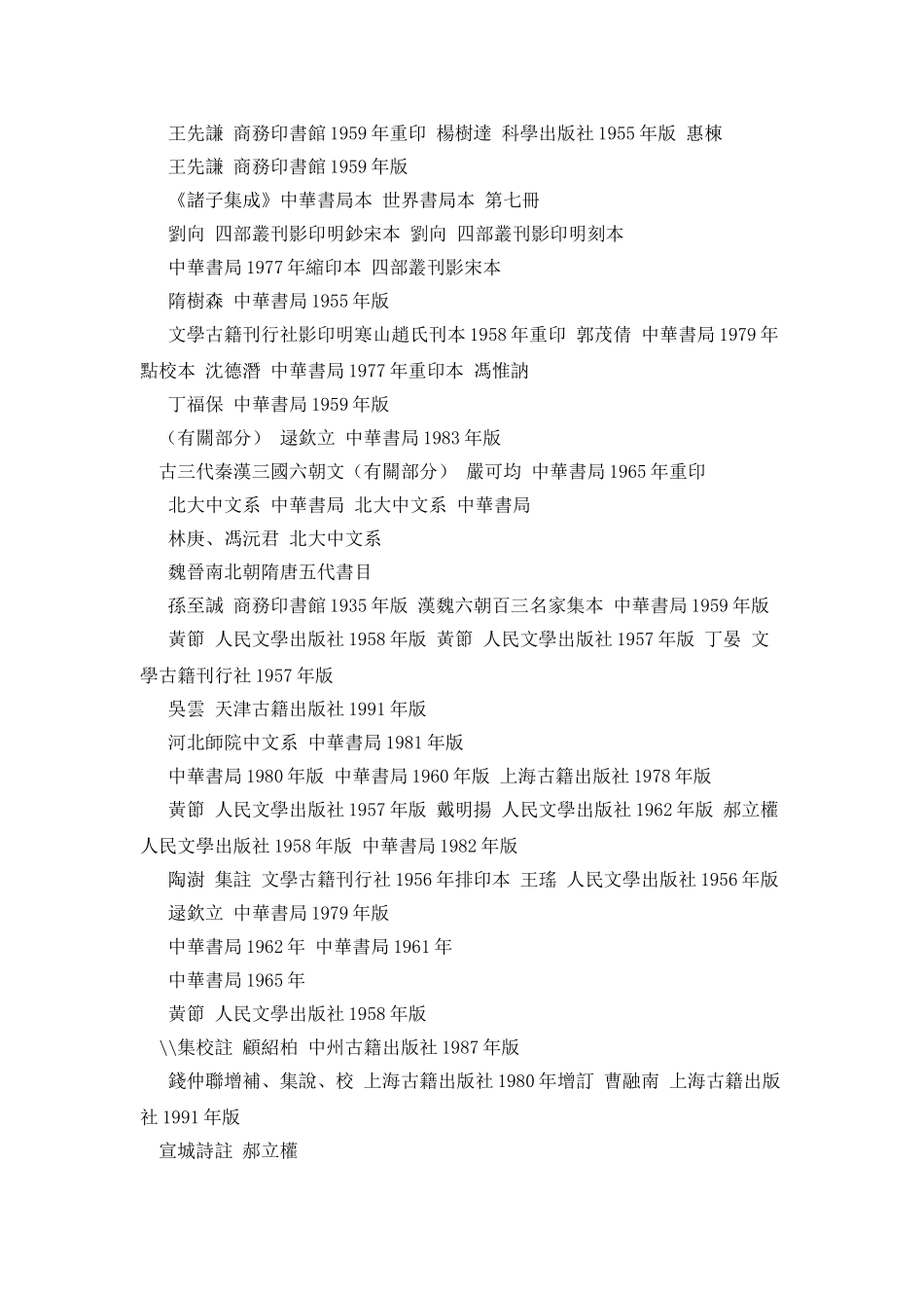 中国古代文艺思想史参考书目_第3页