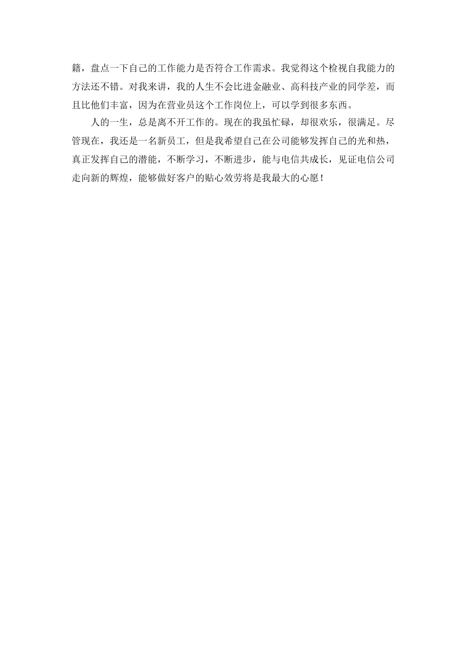 中国电信员工年度工作总结_第3页