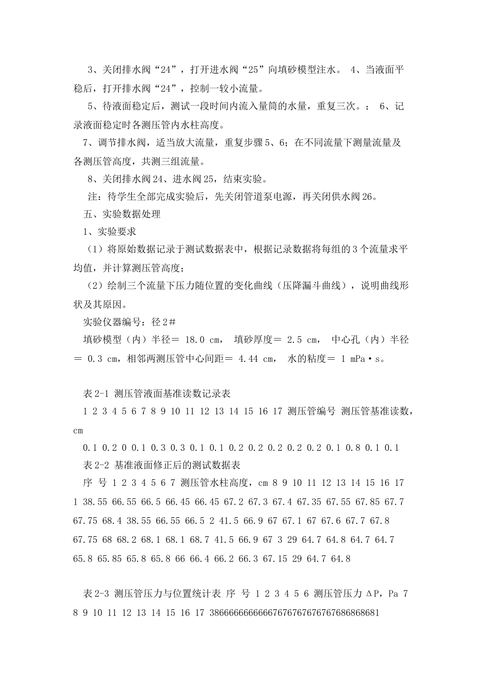 中国石油大学华东-渗流力学径向流实验报告_第2页