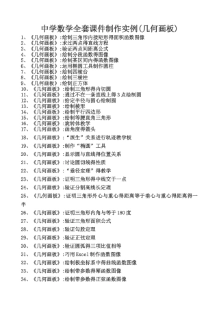 中学数学全套课件制作实例