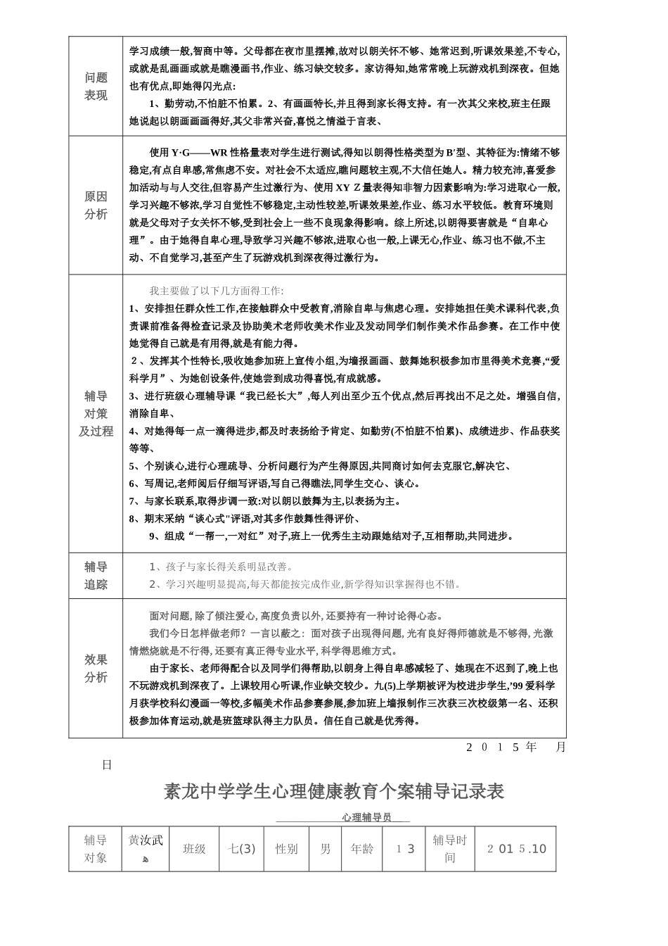 中学生心理辅导记录表共5个_第3页
