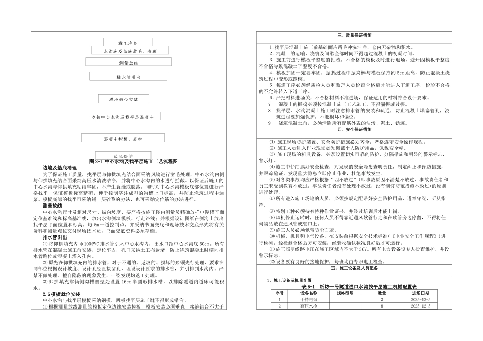 中心水沟及找平层三级技术交底_第2页