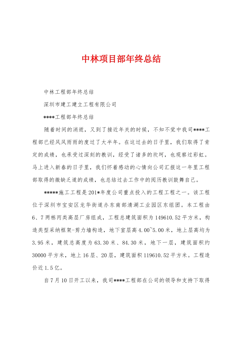 中林项目部年终总结_第1页