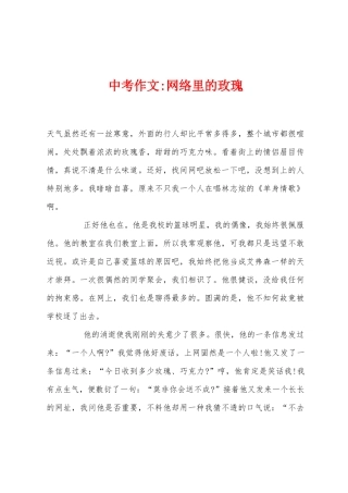 中考作文-网络里的玫瑰