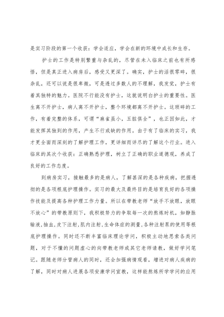 临床毕业生实习总结_第2页