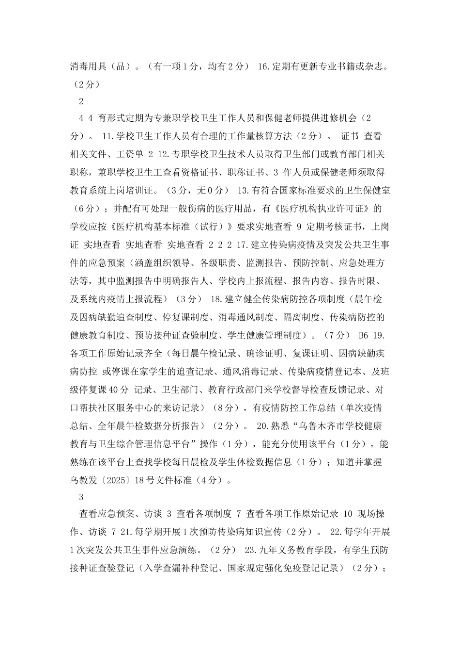 乌鲁木齐市中小学学校卫生工作专项督导检查细则DOC_第2页