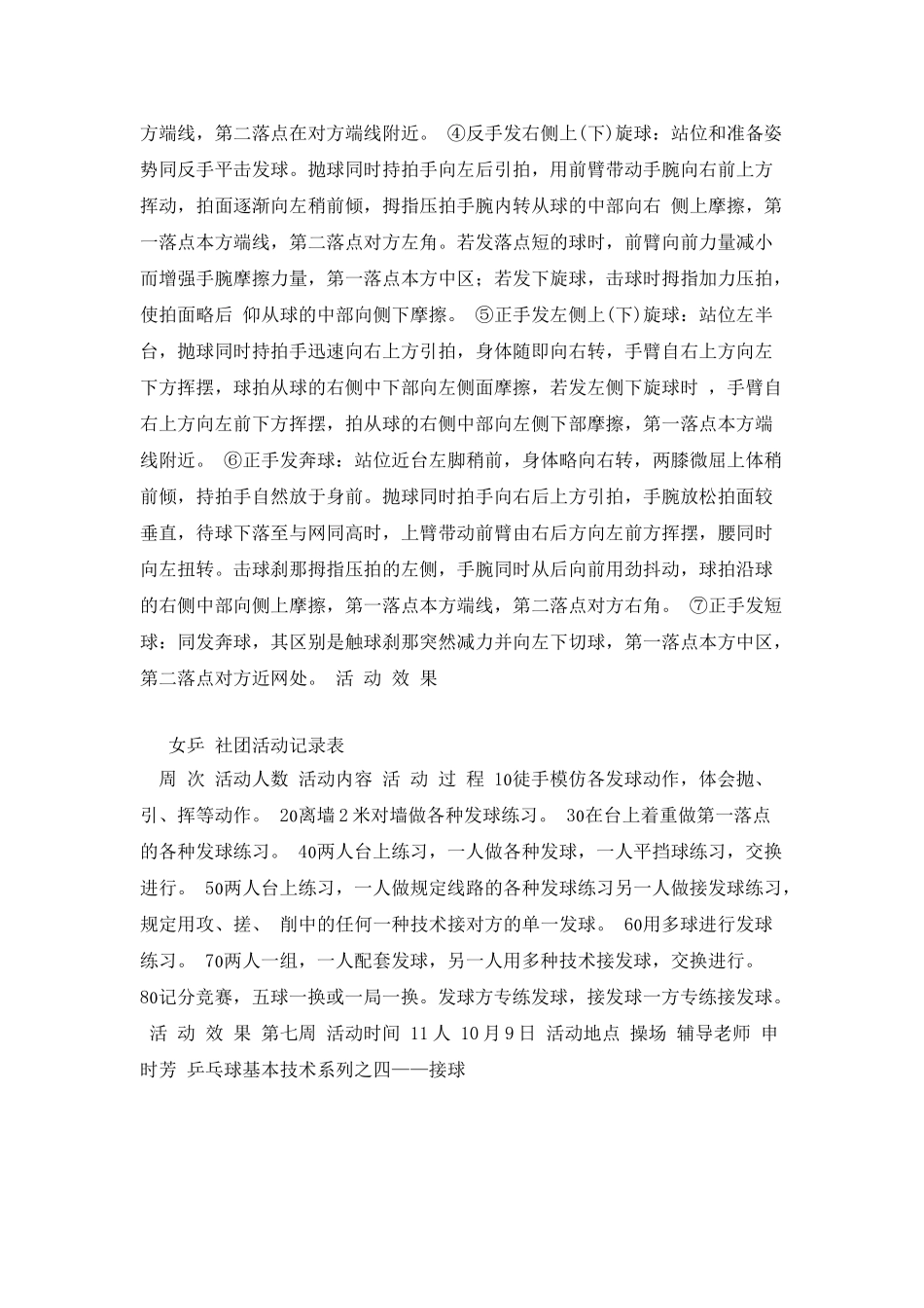 乒乓球兴趣小组活动教案_第3页