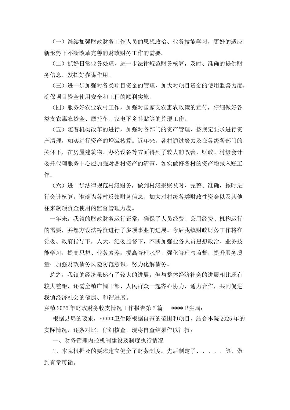 乡镇2025年财政财务收支情况工作报告_第3页