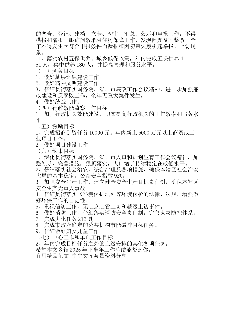 乡镇下半年工作总结-精品范文资料_第2页