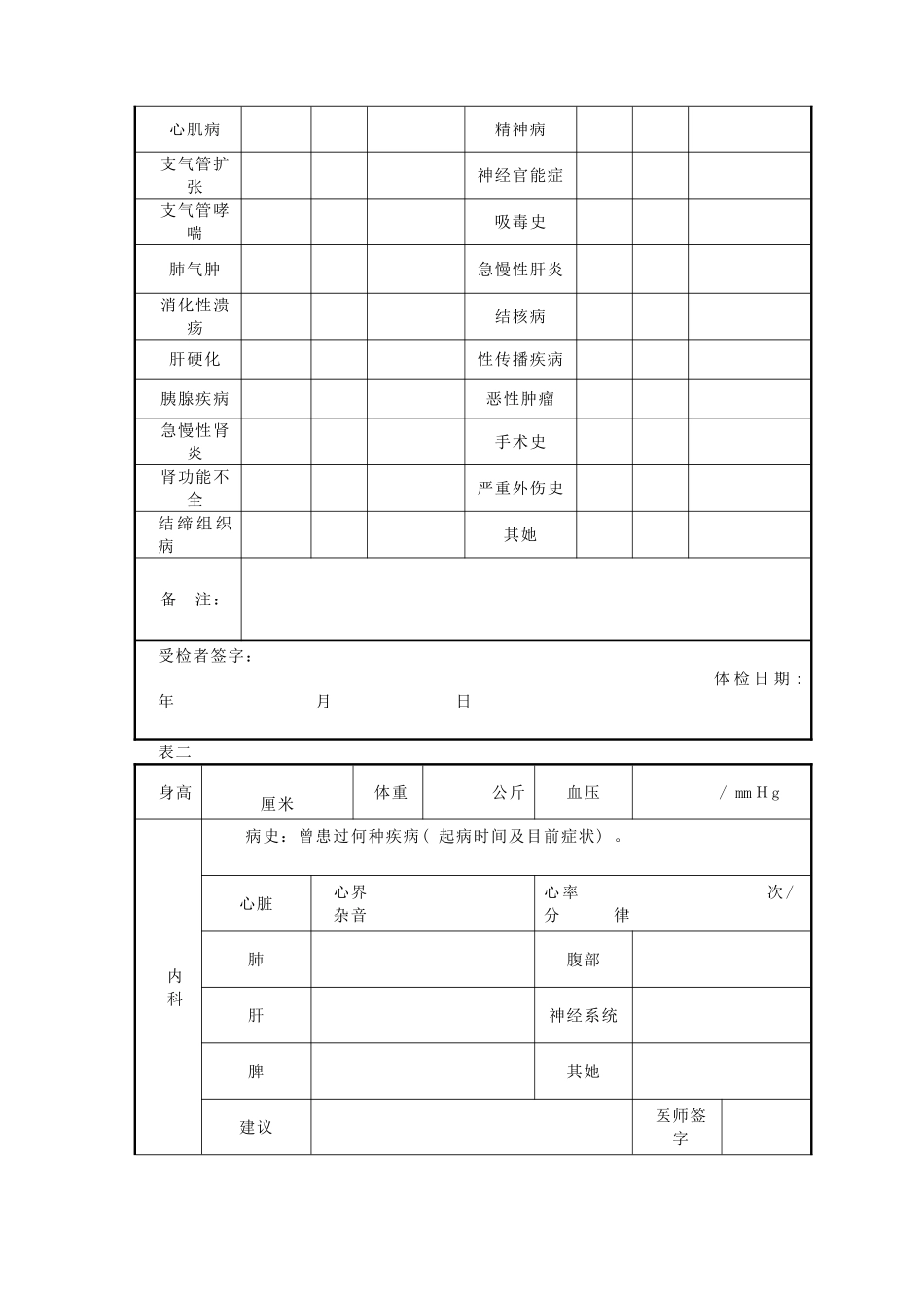 事业单位体检表_第3页