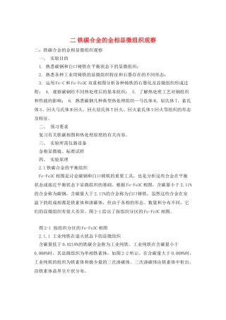 二-铁碳合金的金相显微组织观察