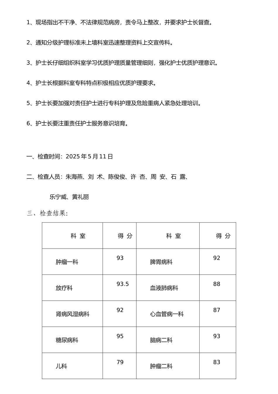 二季度优质护理质量检查反馈_第3页