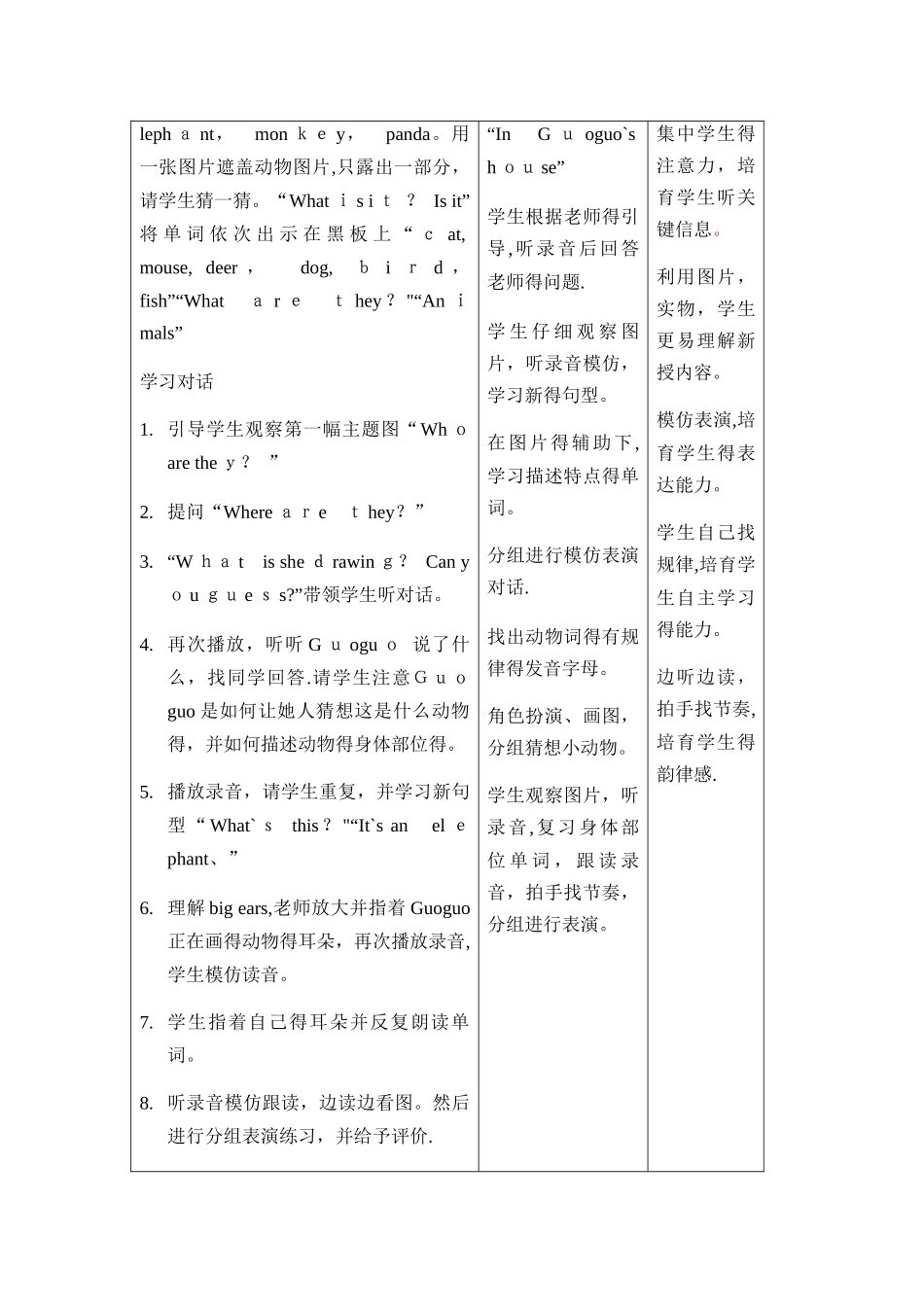 二年级上册英语教案Unit5 Lesson17_北京课改版_第2页